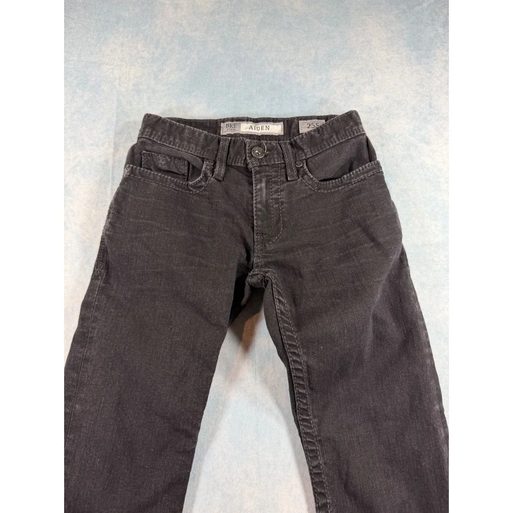 BKE Aiden Bootleg Jeans Boys 25S Black Excellent Stretch Denim Embroidered